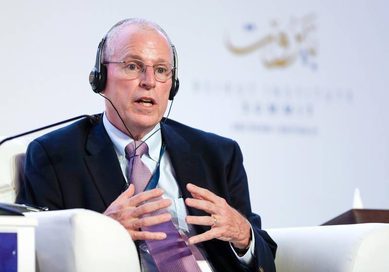 Abu Dhabi, United Arab Emirates, October 14, 2019.  
 Beirut Institute Summit at The St. Regis Abu Dhabi - Corniche. --     

Dealing with Conflicts: the Importance of the Human Infrastructure:

--Ambassador Robert Ford ,​ Professor at Yale University

 Victor Besa / The National
Section:  NA
Reporter:  Dan Sanderson