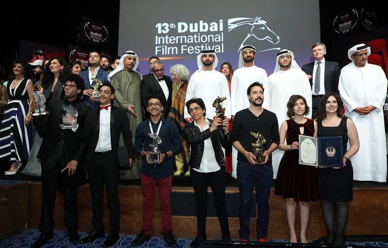 Muhr Awar winners at the 13th edition of DIFF celebrate in 2016