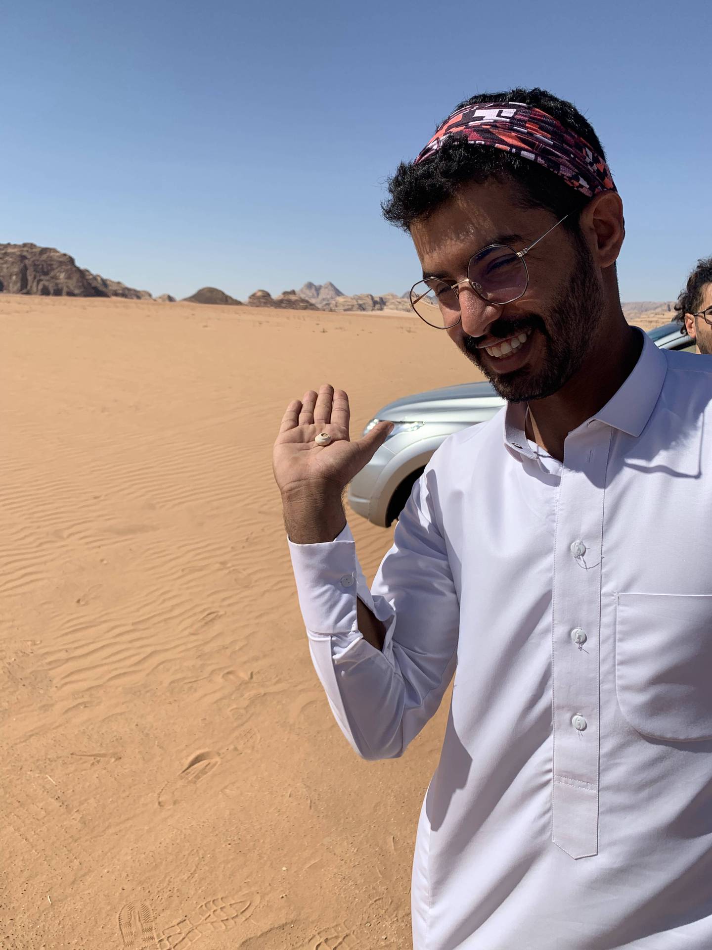 Yanal Al Zawaidah, a local of Wadi Rum, guides tourists across the desert. Razmig Bedirian / The National