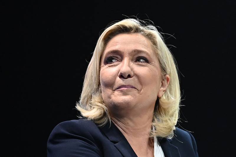 French far-right presidential candidate Marine Le Pen is gaining ground in the race. AFP