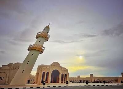 Sheikh Faisal bin Qassim Al Thani's mosque in Qatar's Al Shahaniya City is becoming popular online, thanks to its leaning minaret. All photos: Anna Wahidi