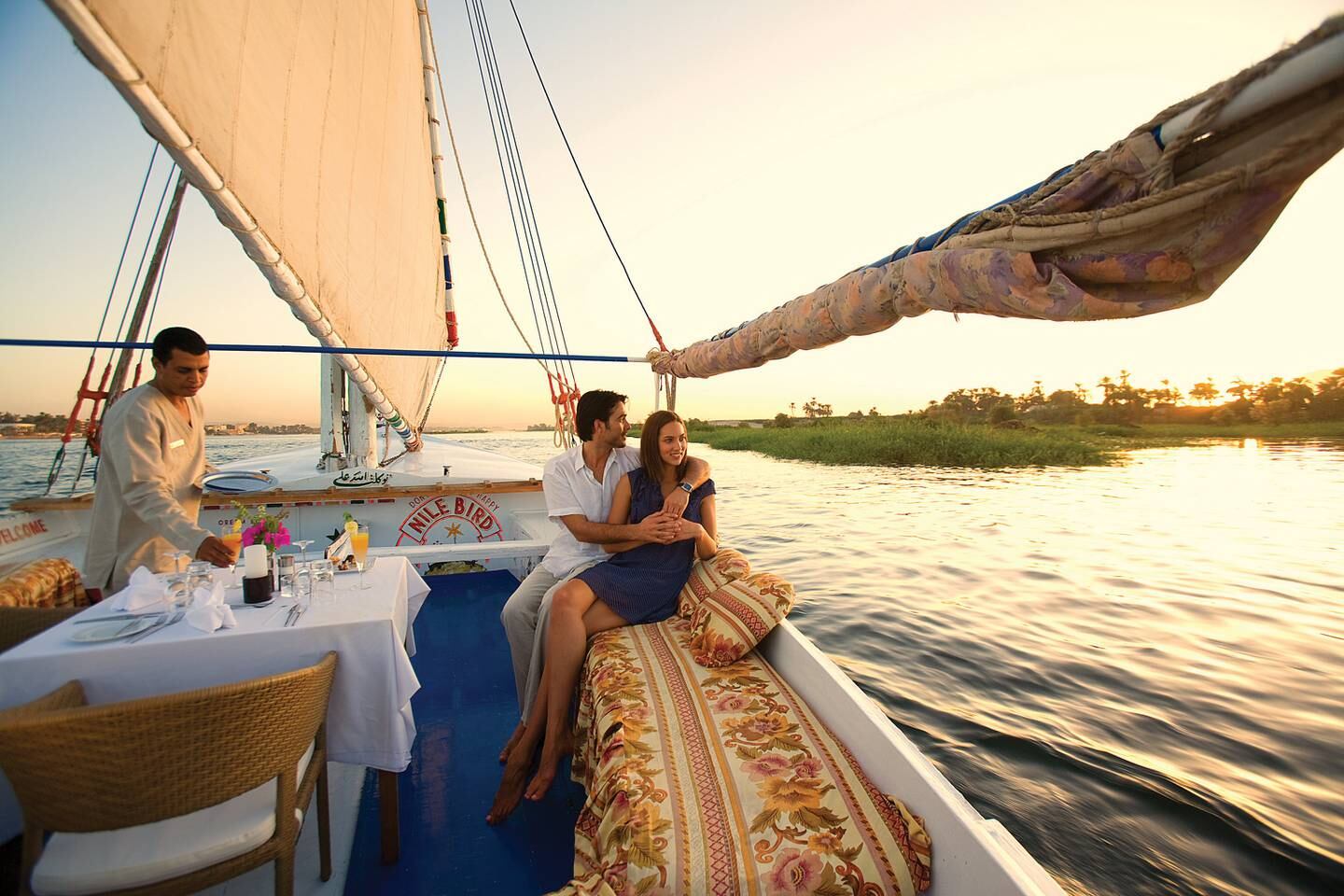 The hotel offers river trips in traditional feluccas.  Photo: Hilton Luxor