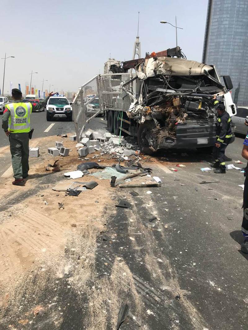 Police issued a warning to the public after a string of accidents in Dubai this week. Courtesy: Dubai Police    