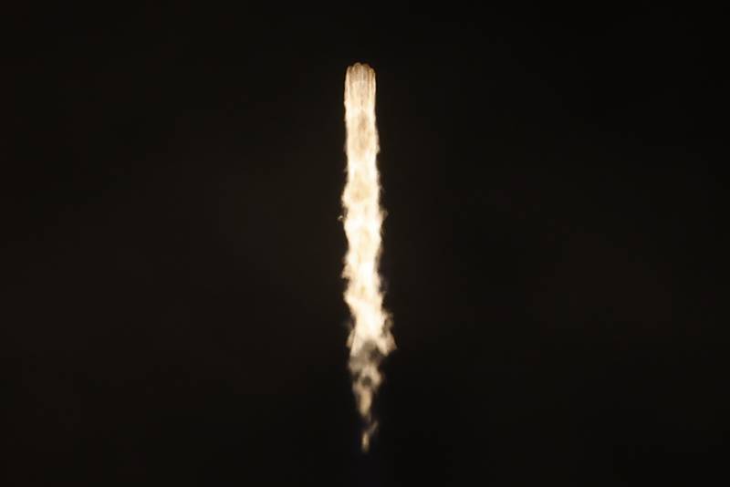 Flames from the rocket lit up the night sky over Florida during take off. Reuters