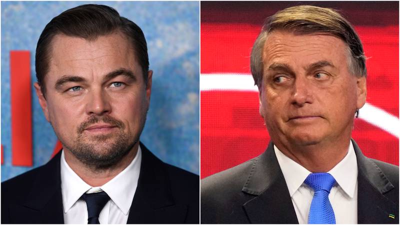 Actor Leonardo DiCaprio, who is also an environmental activist, and Brazilian President Jair Bolsonaro have often clashed on issues concerning the Amazon rainforest. AP
