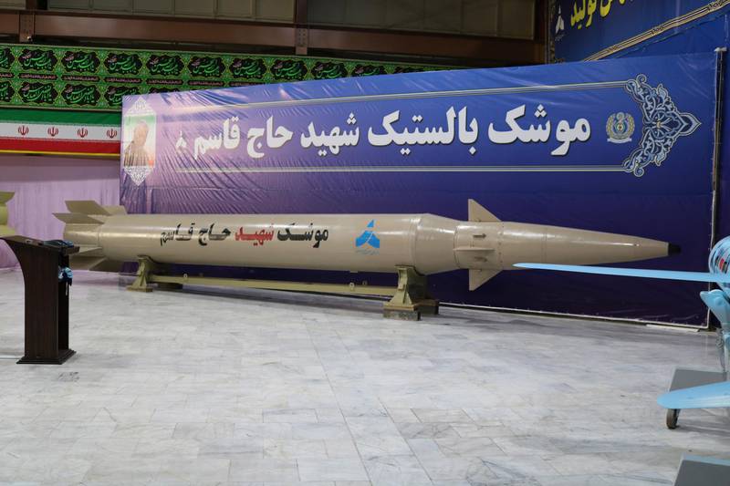 A new cruise missile named after Qassem Suleimani at in an unknown location in Iran. Wana via Reuters