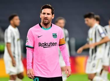 Soccer Football - Champions League - Group G - Juventus v FC Barcelona - Allianz Stadium, Turin, Italy - October 28, 2020 Barcelona's Lionel Messi during the match REUTERS/Massimo Pinca