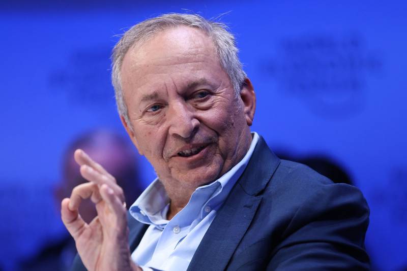 Lawrence Summers, president emeritus and professor at Harvard University, speaks during a panel session on day three of the World Economic Forum's Annual Meeting in Davos, Switzerland. Bloomberg