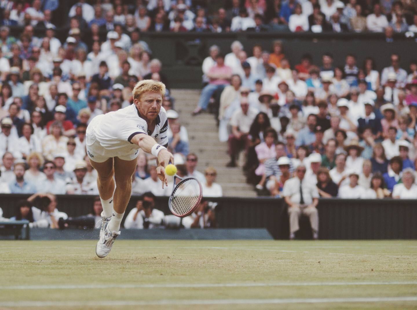 Boris Becker was 17 years old when he won his first Wimbledon title. Getty Images