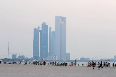 Abu Dhabi, United Arab Emirates, August 14, 2020.  The Corniche is slowly getting more and more active as Covid-19 restrictions ease.Victor Besa /The NationalSection:  NAFor:  Standalone/Stock Images