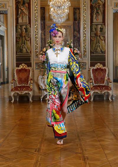 A look from the Alta Moda collection by Dolce & Gabbana.