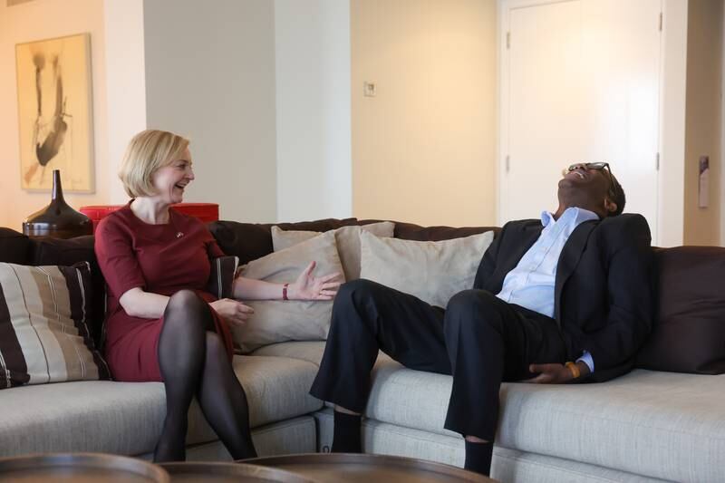 Liz Truss meets Mr Kwarteng at the Conservative Party Conference. Photo: Andrew Parsons / CCHQ