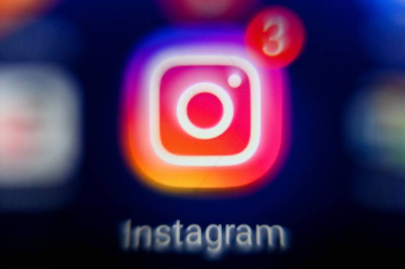 The social network Instagram's logo appears on a tablet screen. AFP