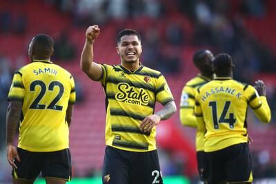 Right midfield: Cucho Hernandez (Watford) – The Colombian’s predatory brace at Southampton earned Watford a surprise away win to revive their hopes of survival. Getty Images