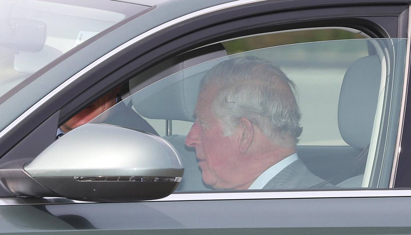 Britain's Prince Charles arrives at Windsor Castle a day ahead of Prince Harry and Meghan Markle 's wedding, in Windsor, Britain, May 18, 2018. REUTERS/Hannah McKay