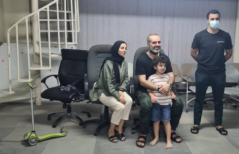 A four-year-old boy who went missing in Umm Suqeim 1 is reunited with his parents. Courtesy: Dubai Police