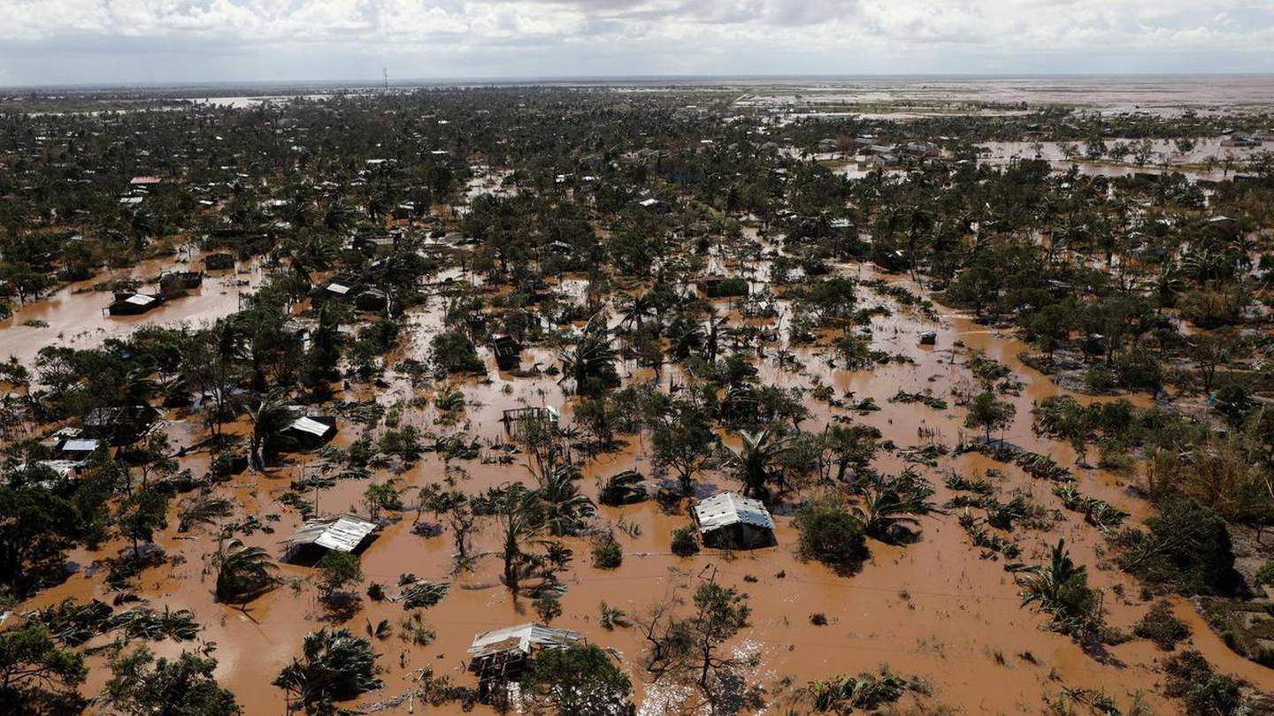Homes were after Cyclone Idai struck in Mozambique, in March. Scientists believe the disaster was partly caused by human-induced climate change. Reuters