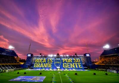 The Alberto J. Armando Stadium before the unveiling of a new Boca Juniors striker, the Uruguayan Edinson Cavani, in Buenos Aires. Getty Images
