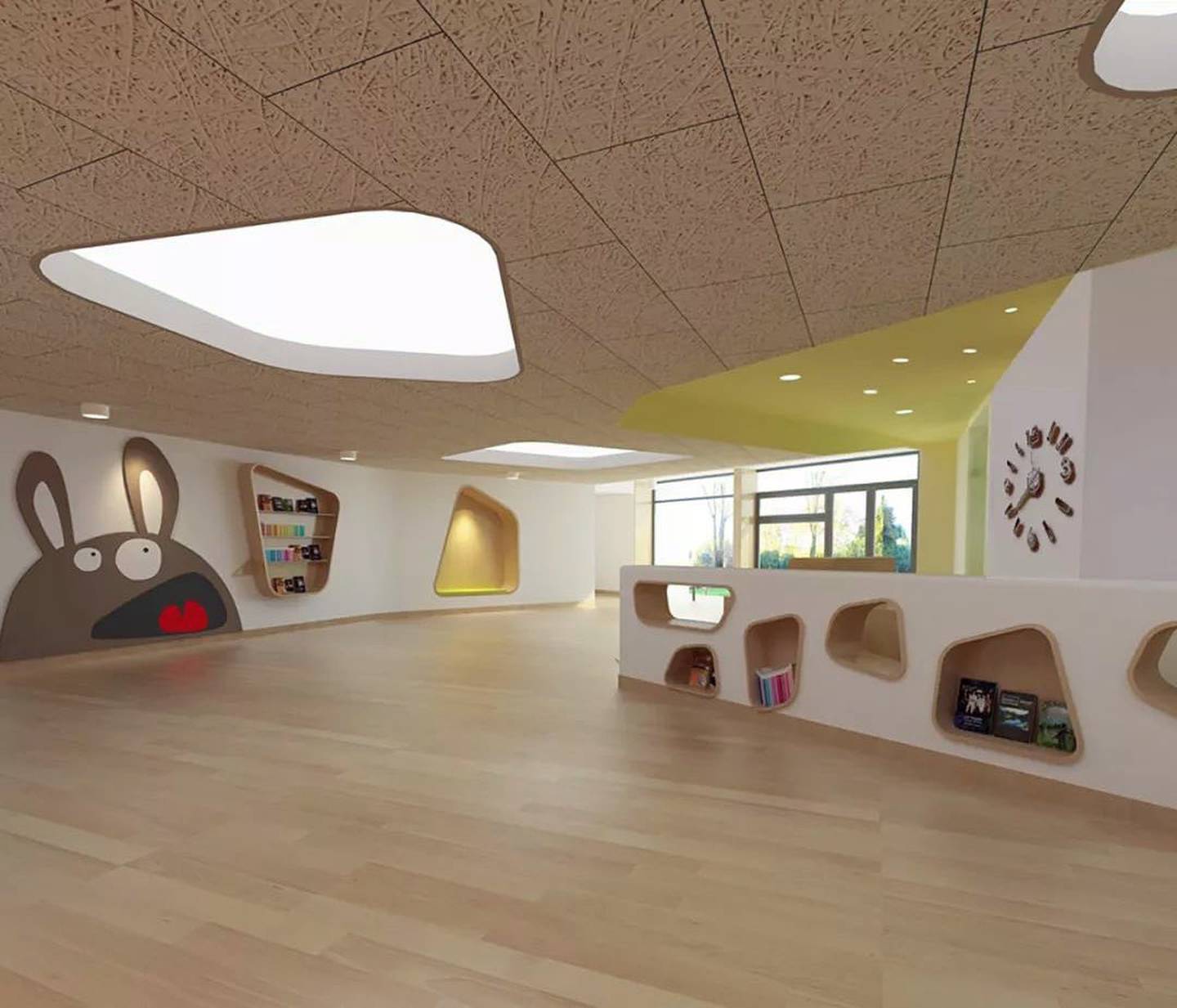 A nursery school in China designed by Egyptian green architecture firm ECOnsult, which designed it to protect the children inside from high levels of pollution. Courtesy of ECOnsult