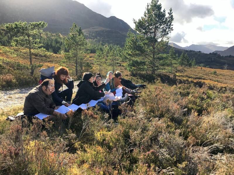 Project Art Works 'Illuminating the Wilderness', on location in Glen Affric, 2018. Photo: Project Art Works