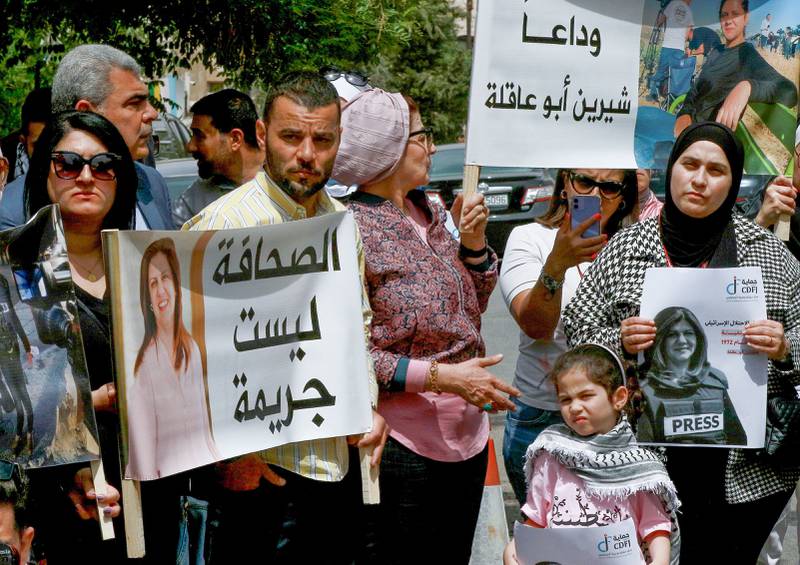 A protest against the killing in the Jordanian capital Amman. AFP