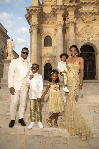 Singer Ciara with her family.