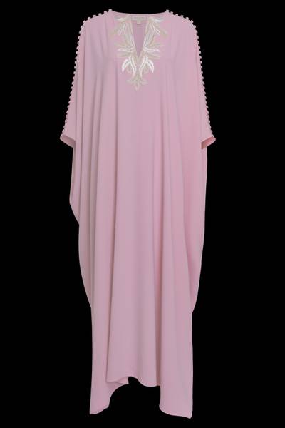Pale pink kaftan by Dubai designer Marina Qureshi