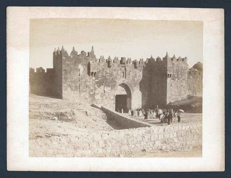 The Damascus Gate in Jerusalem, taken by Felix Bonfils, circa 1867-1880. Copyright Hisham Khatib