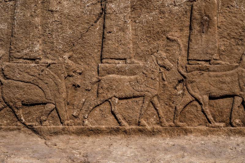 The carvings also show animals that were revered by the ancient Assyrians.