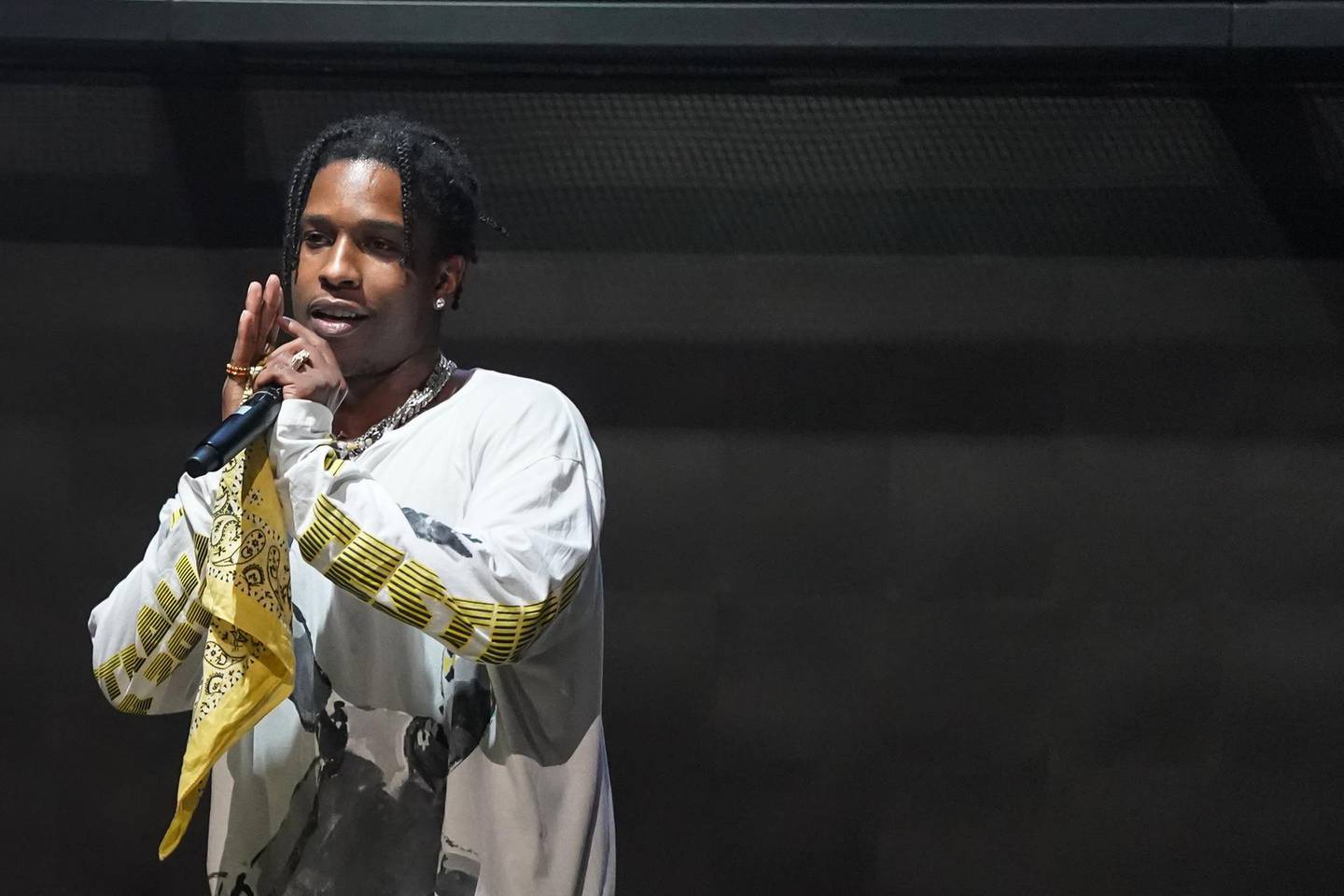 SINGAPORE, SINGAPORE - APRIL 13: A$AP Rocky performs at the MARQUEE Singapore grand opening celebration on April 13, 2019 in Singapore. (Photo by Christopher Jue/Getty Images for MARQUEE Singapore)
