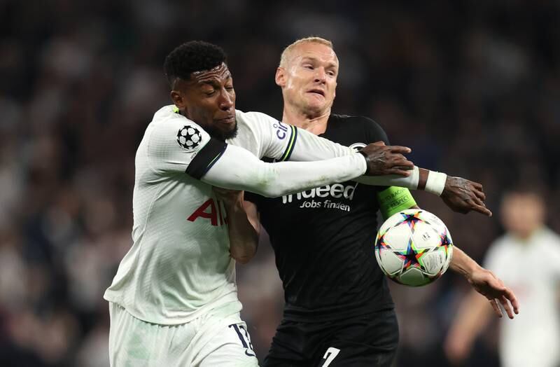 Sebastian Rode – 5. Cleverly judged a ball into the box to hand Kamada a tap-in, but couldn’t control the midfield or Spurs’ relentless attacking. Getty Images