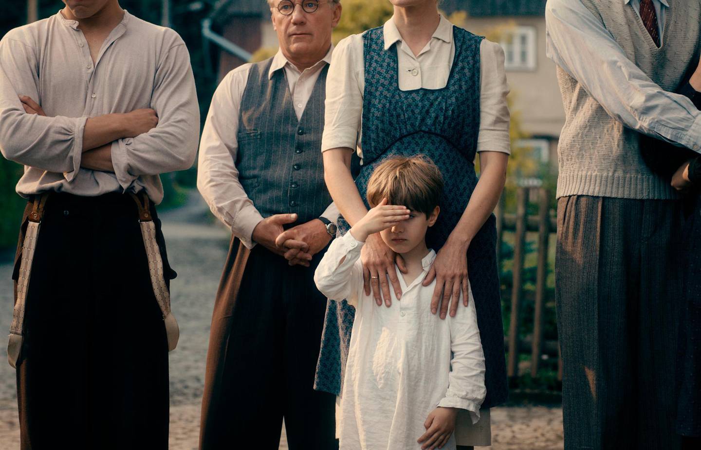This image released by Sony Pictures Classics shows Cai Cohrs in a scene from "Never Look Away."  (Caleb Deschanel/Sony Pictures Classics via AP)
