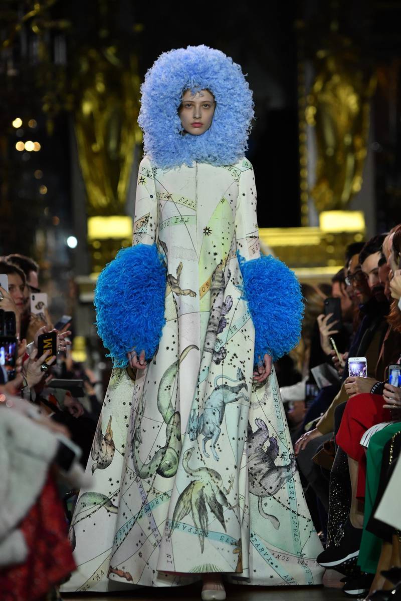 Schiaparelli's 2019 Spring-Summer Haute Couture collection fashion show in Paris, on January 21, 2019. Getty Images