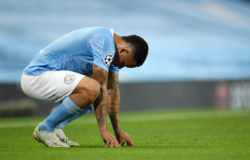 Manchester City's Gabriel Jesus celebrates after the match. Reuters