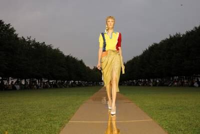 A model walks during the Prabal Gurung New York Fashion Week show. Reuters 