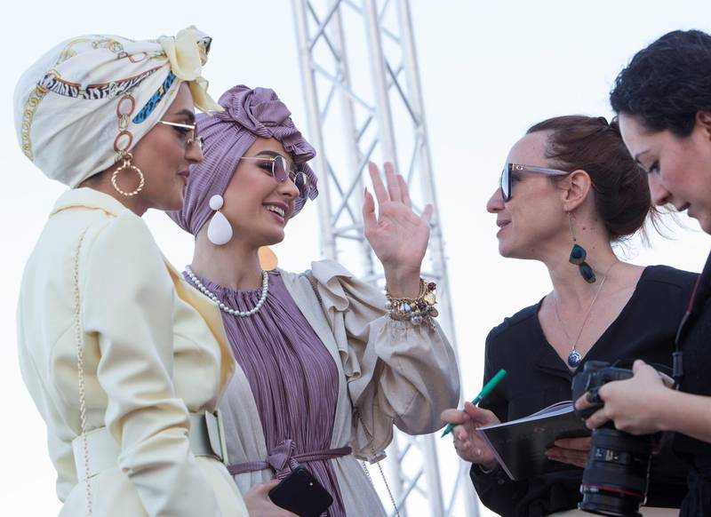 DUBAI, UNITED ARAB EMIRATES -Visitors at the second day of Dubai Modest Fashion Show at Emerald Palace Kempinski, Dubai.  Leslie Pableo for The National for Hafsa Lodi's story