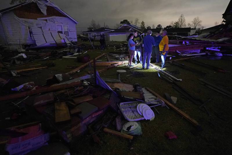 The tornado tore through parts of New Orleans and its suburbs on Tuesday night.  AP Photo