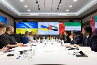 The meeting included discussions about the humanitarian situation in Ukraine in the wake of the conflict.

