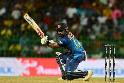 Sri Lanka's Charith Asalanka secured a last-ball win. AFP