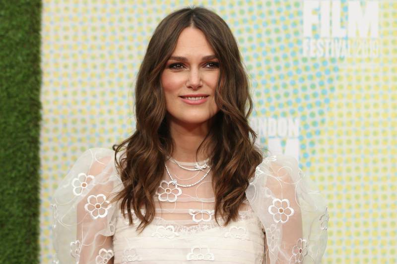 British actor Keira Knightley poses on the red carpet upon arrival for the European premiere of the film "Official Secrets" in London on October 10, 2019. (Photo by ISABEL INFANTES / AFP)