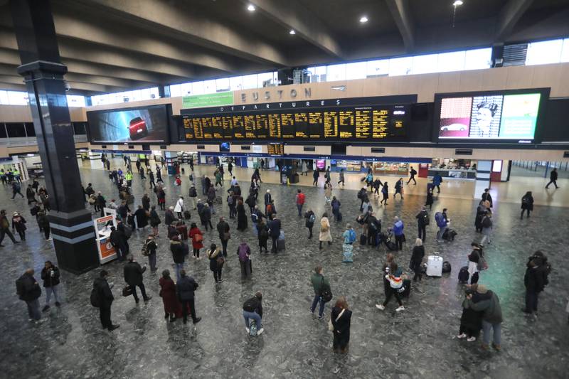 Euston station in London. The system of four-day work weeks is easier to apply in some industries more than others. PA Wires
