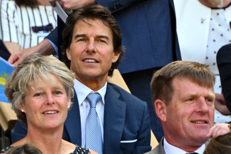 US actor Tom Cruise at the women's singles final tennis match at Wimbledon. AFP