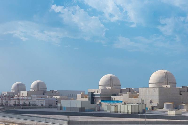The four reactors at Barakah nuclear power plant outside Abu Dhabi. Clean nuclear energy will be part of the country's energy mix for decades to come. Photo: Emirates Nuclear Energy Corporation