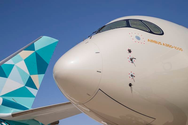 The first of Etihad’s A350s was unveiled at the Dubai Airshow this week.