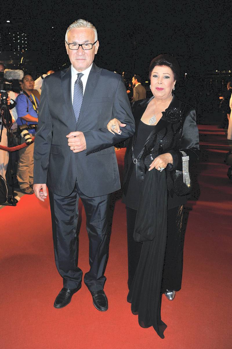 DUBAI, UNITED ARAB EMIRATES - DECEMBER 10:  Actors Ezzat Abou Ouf and Rajaa al Jidawi attend the Oxfam Charity Gala during day four of the 8th Annual Dubai International Film Festival held at the Armani Hotel on December 10, 2011 in Dubai, United Arab Emirates.  (Photo by Gareth Cattermole/Getty Images for DIFF)