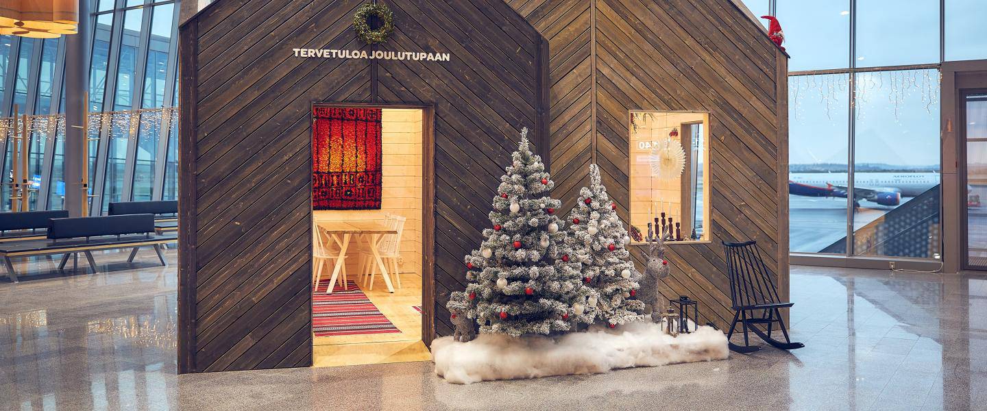 The year-round Christmas Cabin at Helsinki Airport. Photo: Finavia