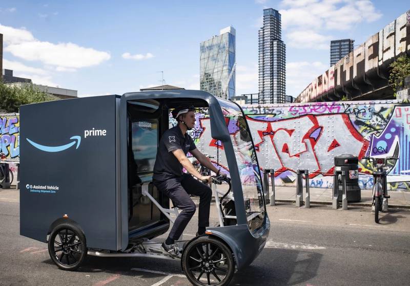 Amazon expects to grow its electric van fleet in Europe to more than 10,000 by 2025. Photo: Amazon