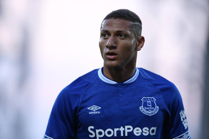BLACKBURN, ENGLAND - JULY 26:   Richarlison of Everton during the Pre-Season Friendly match between Blackburn Rovers and Everton at Ewood Park on July 26, 2018 in Blackburn, England. (Photo by Nigel Roddis/Getty Images)