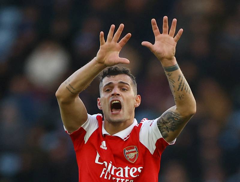 Granit Xhaka - 6. Found himself in dangerous positions a number of times but lacked the creative ability to make things happen. Tracked back well to support the defence. Reuters