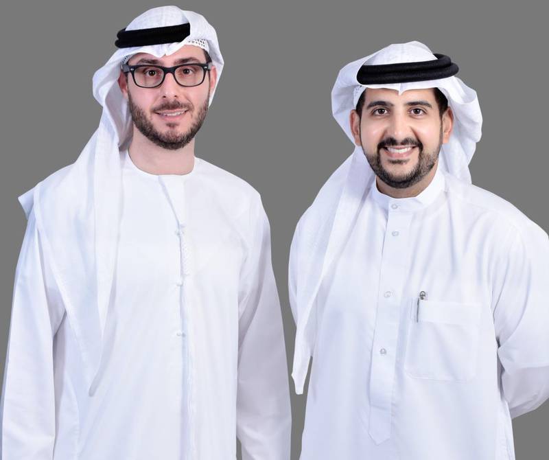 MidChains co-founders Basil Al Askari (left) and Mohamed Al Hashemi's company is the first and only fully-regulated virtual asset trading platform to receive sovereign wealth fund backing in the region. Courtesy MidChains.
